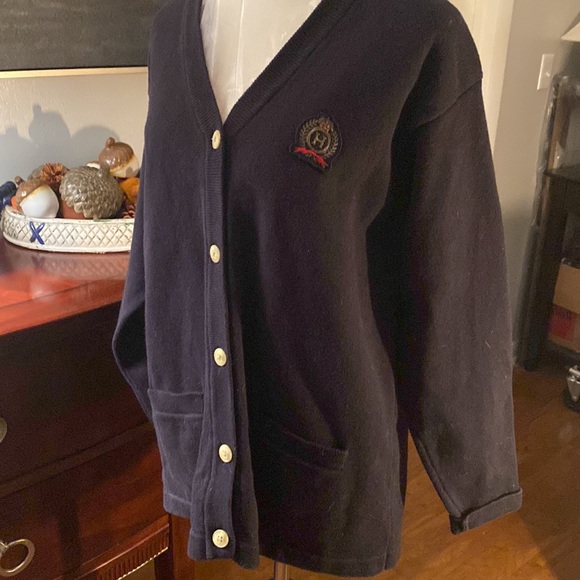 Tommy Hilfiger button down sweater. Size Medium Blue. - Picture 3 of 5